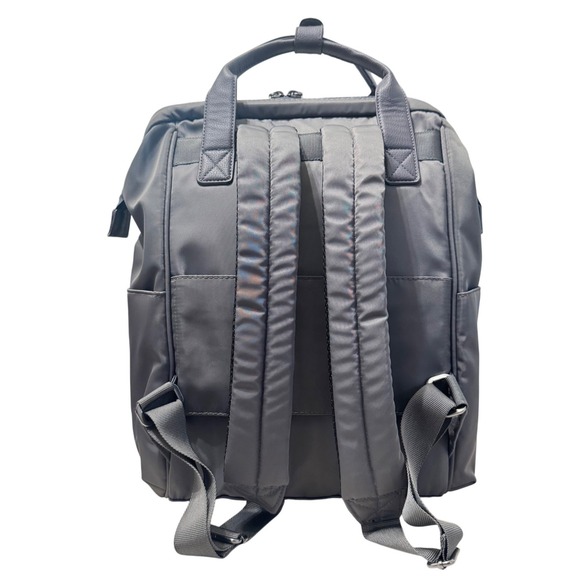 Baggallini‎ Soho Laptop Backpack Womens OS Smoke Gray Twill Nylon Bag main image 8